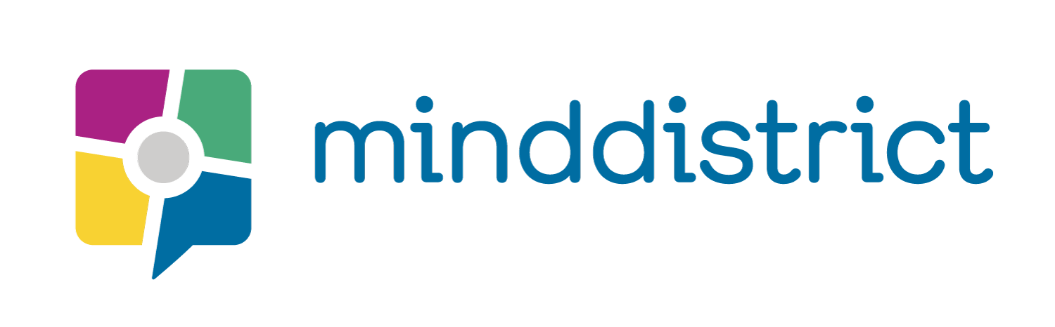 Minddistrict logo in colour, with a transparent background