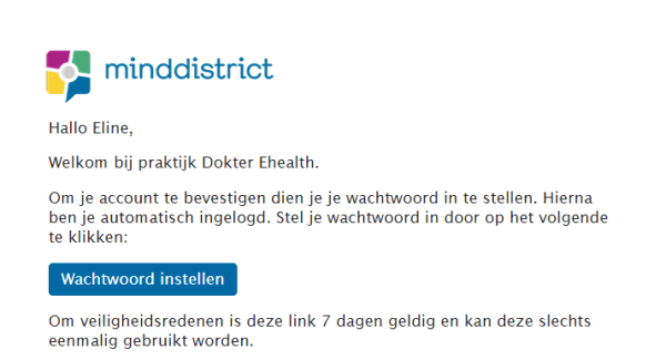 Voorbeeld welkomstemail