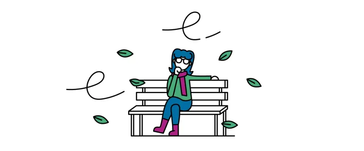 Illustration of a person taking time to reflect
