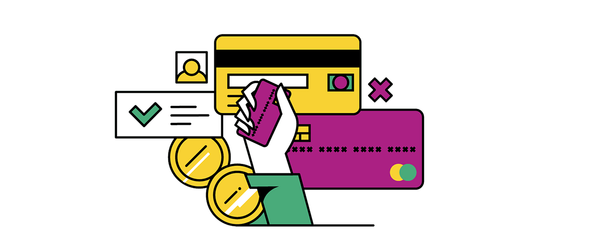 Illustratie die omgaan met geld symboliseert