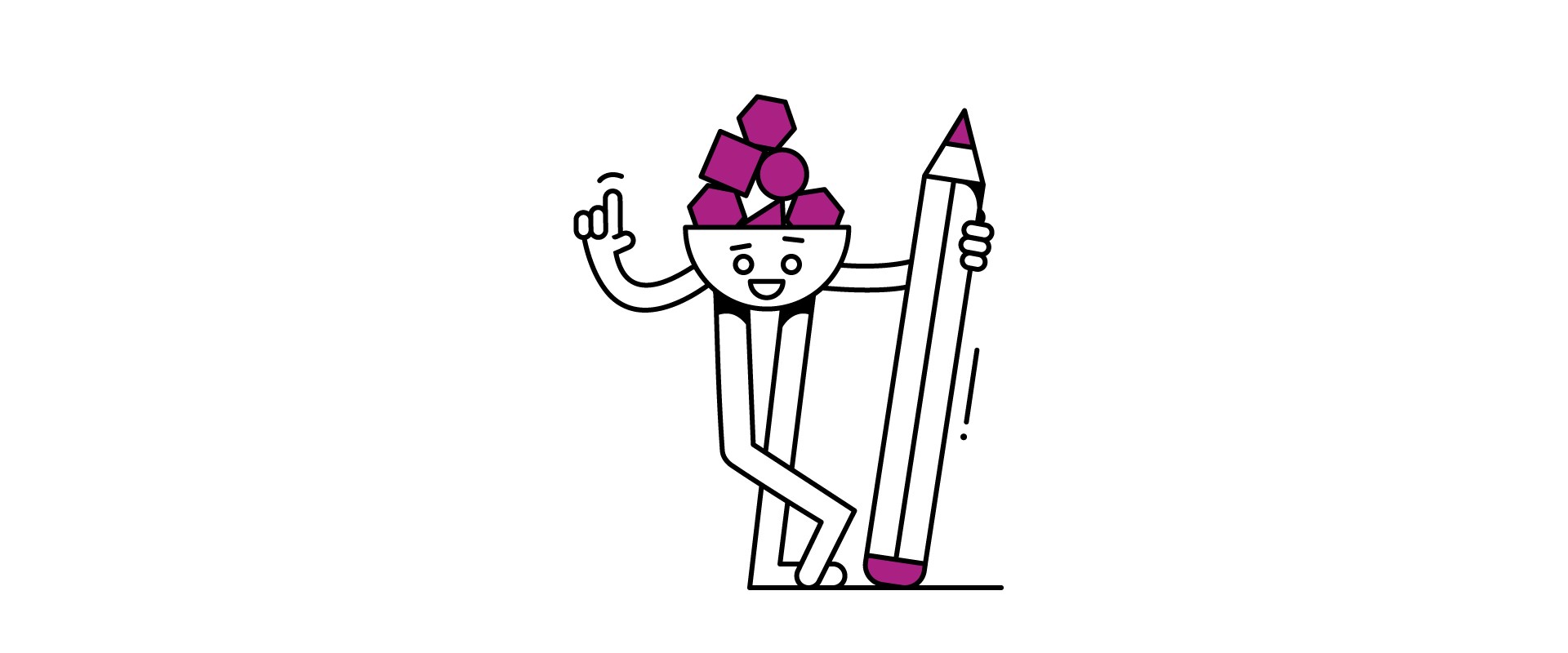 Illustratie uit de jeugdmodule over het loslaten van negatieve gedachten