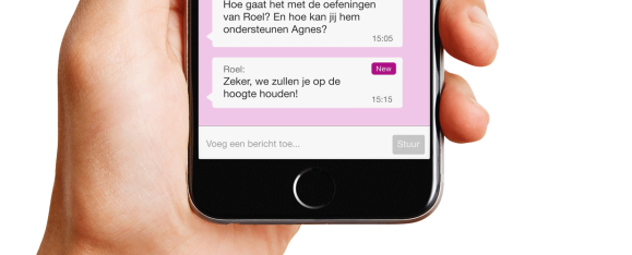 berichten sturen in de Minddistrict app