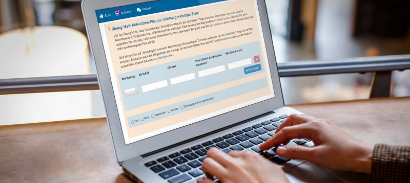 screenshot met een oefening uit de interventie ICare prevent
