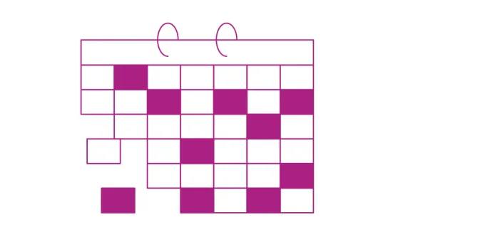 tekening van een kalender