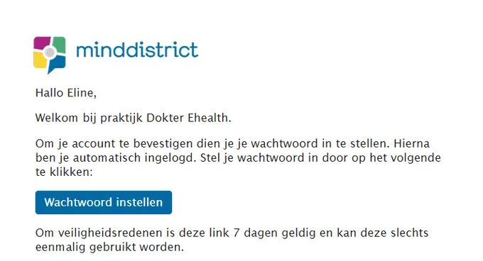 Voorbeeld welkomstemail