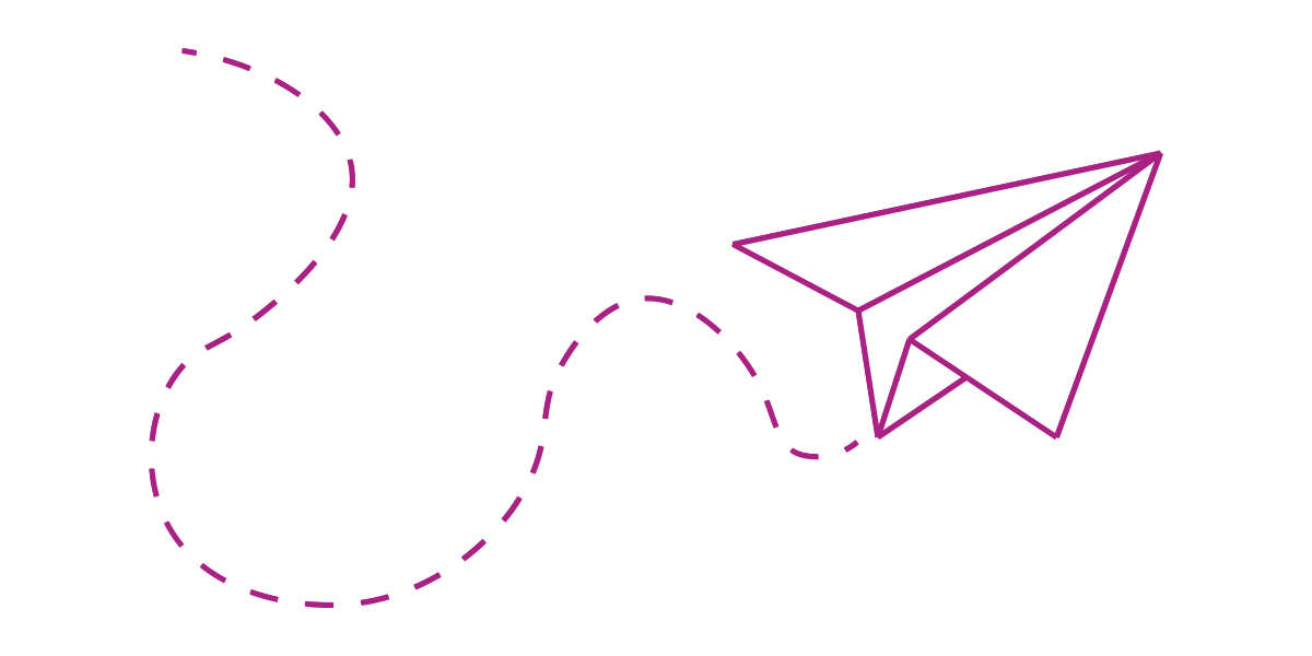 Papieren vliegtuig als symbool voor verstuurde e-mail