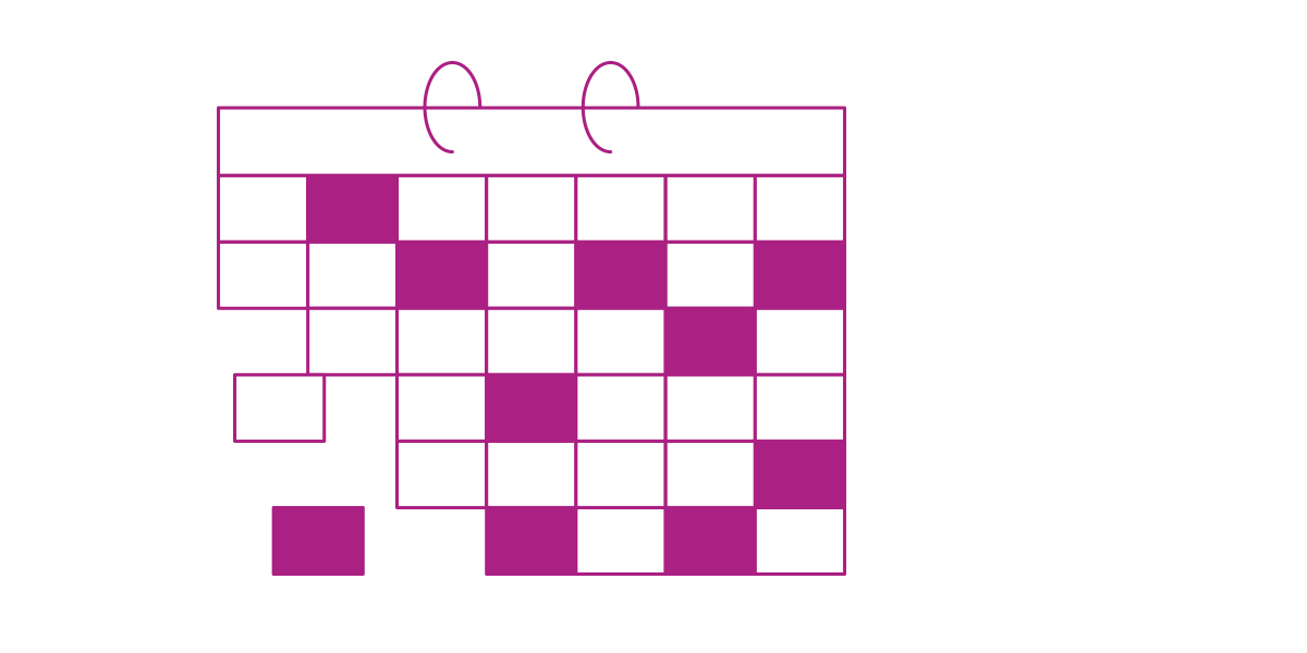 tekening van een kalender