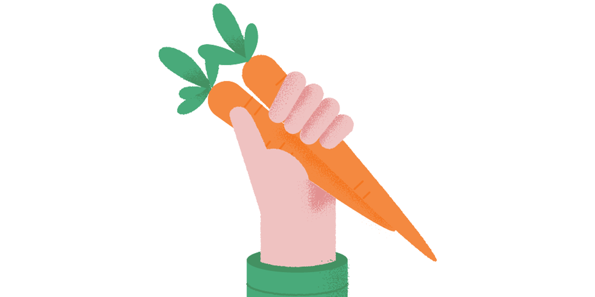 afbeelding van een hand met wortels
