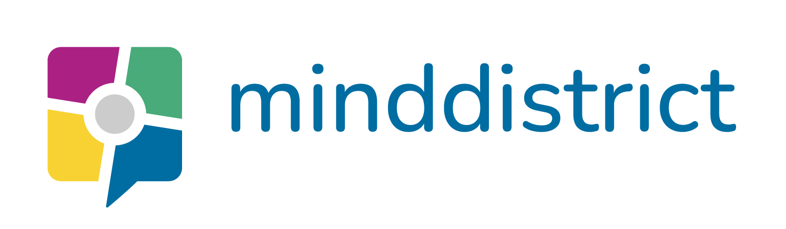 Minddistrict logo in colour, with a transparent background
