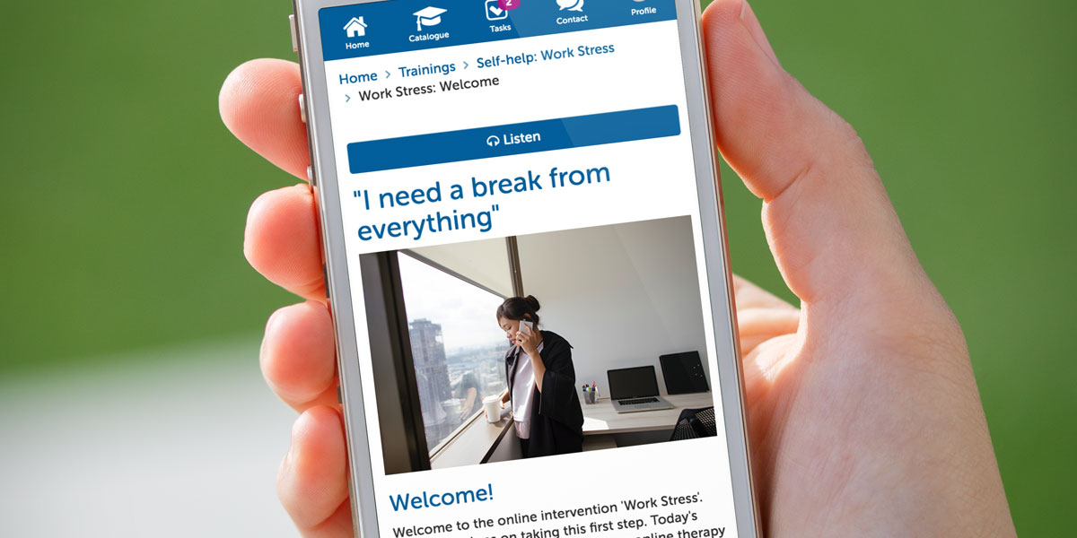 The work stress module on the Minddistrict platform